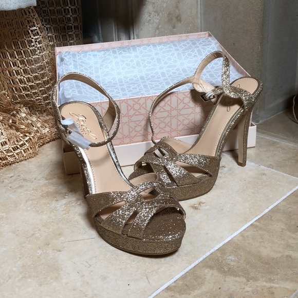 Badgley Mischka Glitter Heels- Size 7.5 - Picture 4 of 7